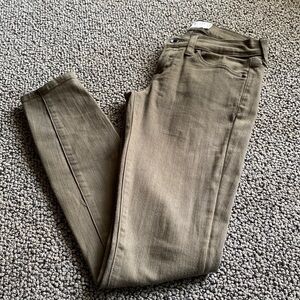 Lucky Brand Super Skinny Jeans,  Women's Size 24, Olive Colored, Like New